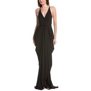 Issue New York Womens  Solid Maxi Dress